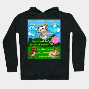 Hey diddle diddle the cat and the fiddle nursery rhyme children’s story Hoodie